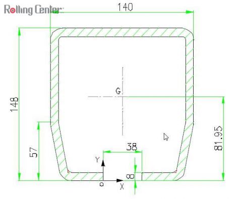 Freitragende Schiene Magnum2 6m 140x148x8 mm feuerverzinkter Stahl